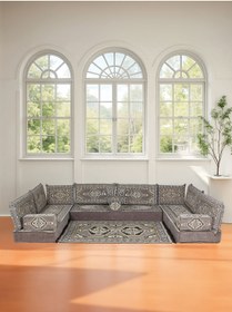 Resim BAKIRÖZÜ HOME Şark Köşesi Takımı (20 CM MİNDER KALINLIĞI) Gri Yahyalı Modeli 15 Parça 