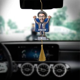 Resim Kişiye Özel Şampiyon Karikatürlü Araba Süsü 