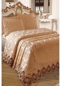 Resim Çeyizdiyarı Fransız Güpürlü Karina Pike Takımı Cappucino Cappuccino 