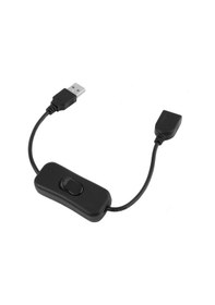 Resim Anahtarlı Usb Uzatma Kablosu Siyah Dişi-erkek - 30cm 