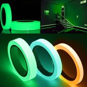 Resim Kendinden yapışkanlı parlayan bant, 0.99x299.72 cm - Neon Yeşil, Turuncu, Beyaz ve Siyah - Dayanıklı Plastik Sahne Dekoru, Gece Görünürlüğü İçin Güvenlik Uyarı Bantı - Balıkçılık ve Açık Hava Aktiviteleri, Parlayan Çıkartmalar 