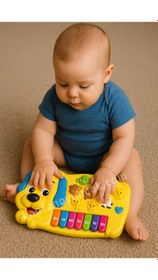 Resim Çiftlik Hayvan Sesli Eğitici Bebek Piyano Oyuncak - Köpek 