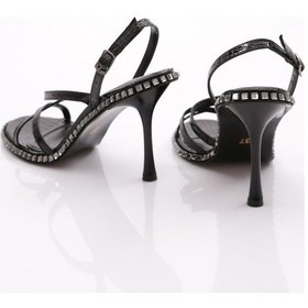 Resim Dgn 2432 Kadin Arkadan Bağlamali Topuklu Abiye Ayakkabi 2432-2219-R6201 