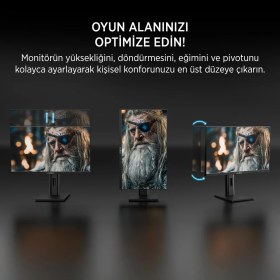 Resim James Donkey Arven A70 27'' 240Hz 0.5ms Fhd Va Panel Gaming Rgb Pivot Monitör (Sıfır Ölü Piksel Garantili) 