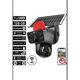Resim O-Kam 3815 4g Sim Kartlı Solar Siren + Çift Yön Ses + Işık IP66 KAMERA6MP 2 Lens 3 Görüntü 