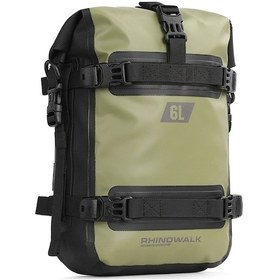 Resim Hallow 6l Mt2206 Tamamen Su Geçirmez Motosiklet Tampon Çantası Askeri Yeşil Koyu Yeşil 