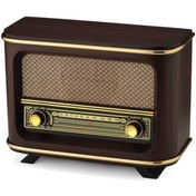 Resim Genel Markalar Nostaljik Ahşap Radyo Istanbul Model Retro Radyo Kahverengi Adaptör + Şarjlı Pil 