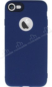 Resim Totu Design iPhone 7 / 8 Kamera Korumalı Lacivert Silikon Kılıf 