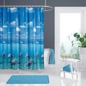 Resim Zethome Banyo Perdesi 1x180x200 Tek Kanat Duş Perdesi Halka Hediyeli Duşakabin Perdesi Duşakabin Perdesi 8852 