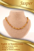 Resim OSMANLI DEĞERLİ TAŞ Sertifikalı Jasper 6mm Düğümlü Kolye 