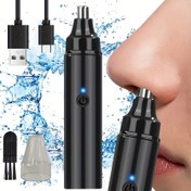 Resim Erkekler için Şarj Edilebilir Kulak ve Burun Kılı Makinesi - Kadınlar için USB Elektrikli Ağrısız Kaş ve Yüz Tüyü Kesici, Babalar Günü Hediyesi 