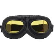Resim Gajeena Klasik Motosiklet Gözlüğü, Outdoor Aktivite İçin Darbeye Dayanıklı, Toz Ve Rüzgar Engeli, Sarı Renk 