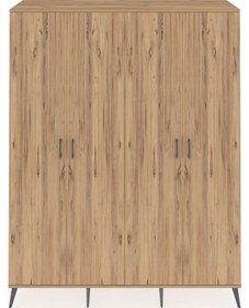 Resim Hyperion Gardrop 10 Raflı 4 Kapaklı 176x44x221 Çam-çam/aytaşı Çam/aytaşı 