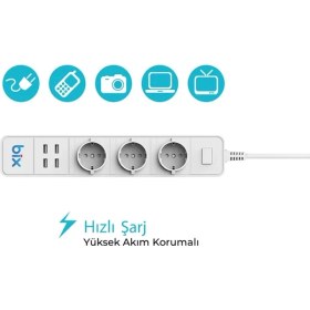 Resim Ulora Vtn Bp-01 Wifi Yüksek Akım Korumalı Hızlı Şarj Özellikli Akıllı Priz 