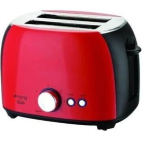 Resim Kırmızı Renkli Ekmek Kızartma Makinesi, Pratik ve Şık Tasarım 