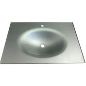 Resim Cam Lavabo 12 MM 80 x 56 CM Metalik Gri 