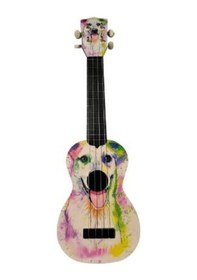 Resim Soprano Ukulele Köpek Desenli 