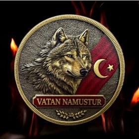 Resim Genel Markalar 3d Vatan Namustur Bozkurt Patch 9 Cm 