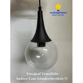 Resim Erşah Aydınlatma Glob Şeffaf Cam Avize Camı 