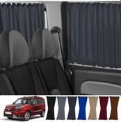 Resim Pandami Fiat Doblo Iı Kısa Şase 2010-2023 Uyumlu Füme Raylı Oto Perde Takımı 