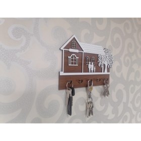 Resim DOĞAN LİFE Ahşap Ev Anahtarlık 