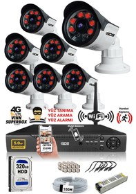 Resim Ids - 7 Kameralı 1080P Fullhd 5Mp Sony Lensli Kamera Seti - 2015 