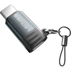 Resim Lenyes AX111 Lightning To Type-C Çevirici Otg Adaptör Siyah 