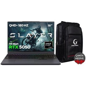 Resim Game Garaj Slayer R7T-5050 C1 R7-8840HX 16 GB 1 TB SSD RTX5050 16" Free Dos Dizüstü Bilgisayar 