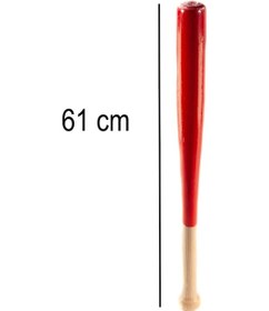 Resim Beyzbol Sopası 61 CM Dişbudak Ağacından Kırılmaz Kırmızı 