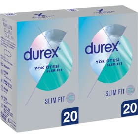 Resim Durex Yok Ötesi Slim Fit 40'lı İnce Prezervatif 40 Adet Aromasız Ekstra İnce ve Rahat Tasarım 