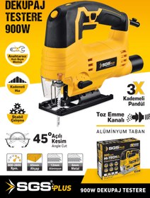 Resim SGS PLUS SGS5191 DEKUPAJ TESTERE MAKİNASI 900 WATT KADEMELİ HIZ AYARLI 