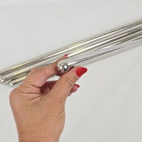 Resim 2'li Paslanmaz Çelik Oklava Seti - 60 - 70 cm 