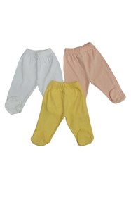 Resim bebedino Patikli Alt Pijama Ayaklı 3 Lü Paket 