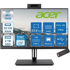 Resim Acer Veriton 4000 DQR03EM00GF19 VZ4714GT i7 13700 23.8" 32 GB RAM 2 TB SSD FreeDOS All In One - Zetta 128 GB Bellek 