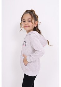Resim Toontoy Kız Çocuk Nakışlı Hırka Bej Melanj 