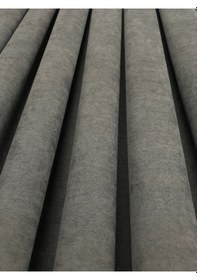 Resim Antrasit Petek Kadife Fon Perde Ekstrafor Büzgülü Ütü İstemez Fon Antrasit 