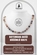 Resim OSMANLI DOĞAL TAŞ Botswana Akiği 8 Mm Düğümlü Doğal Taş Kolye 