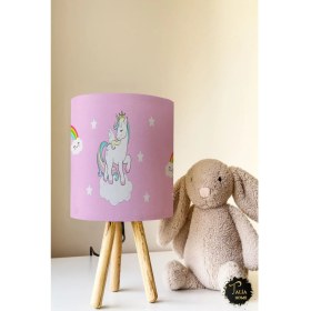 Resim Talia Home Unicorn Desenli Çocuk Odası Abajur TLAV-170 