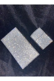 Resim Lüks Taş Slender Sigara Kutusu Ve Zippo Çakmak Touch Blue 