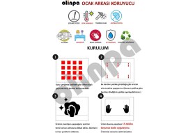 Resim Petmudo AVM Cam Ocak Arkası Koruyucu | Çiçek Desenli 76X49,5 cm 