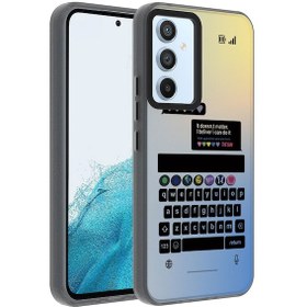 Resim Effox Galaxy Uyumlu A54 Kılıf Desenli Dragon Sert Kapak - Klavye Klavye 