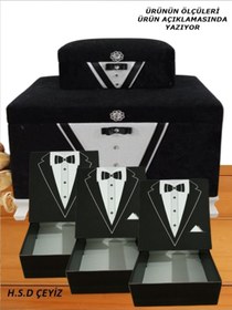 Resim Sonem Çeyiz Çeyiz Sandık Gelin Damat Çanta Kutu Sandığı 5li 0541 
