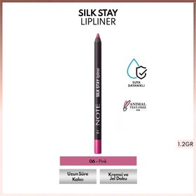 Resim Note Silk Stay Lipliner Suya Dayanıklı İpeksi Dudak Kalemi 06 Pink 