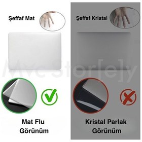 Resim Macbook Air M1 Kılıf 13 İnç Mat Buzlu Flu Touchıdli M1 Air A2337 A2179 A1932 İle Uyumlu Şeffaf 