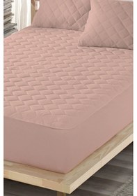 Resim Mona Verde Alez Takımı Sıvı Geçirmez 3 Parça %100 Pamuk Kapitoneli MNVAKAPFIT00 Pembe 