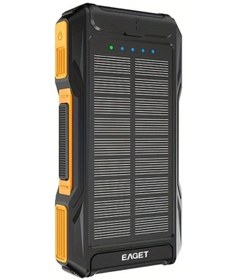 Resim Sunshine022 Eaget 10000mah Güneş Enerjili Power Bank Turuncu Hızlı Şarj Kamp Feneri Usb C Turuncu 