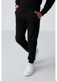 Resim Tommylife Tommy Life Siyah Pamuklu Kalın İçi Tüylü Yumuşak Dokulu Standart Fit Nakışlı Erkek Çocuk Eşofman Takım - 11249 Siyah 
