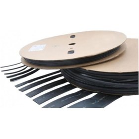 Resim 12.7 Mm Woer Isı Ile Daralan Siyah Makaron (100 Metre Rulo) 
