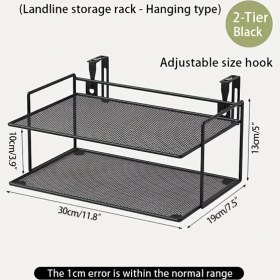 Resim Willowhaven Fanxki Demir File Askılı Telefon Tutucu Ve Dosya Organizer Siyah - Ofis Depolama Çözümü Siyah 