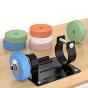 Resim Ayarlanabilir Zımpara Diskleriyle El Tipi Matkap Bileyici Aracı - Evrensel Kullanım İçin Taşınabilir Metal Taşlama ve Parlatma Makinesi, DIY, El Sanatları, Ahşap İşleme ve Ev Kullanımı İçin Matkap Bileyici, El Sanatları Aracı, Şık Metalik Bitiş, Dayanıklı İnşaat 